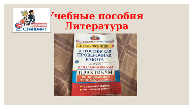 Учебные пособия  Литература 