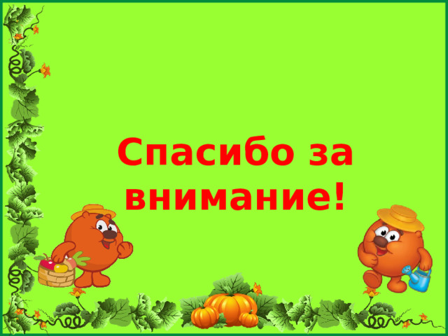   Спасибо за внимание! 