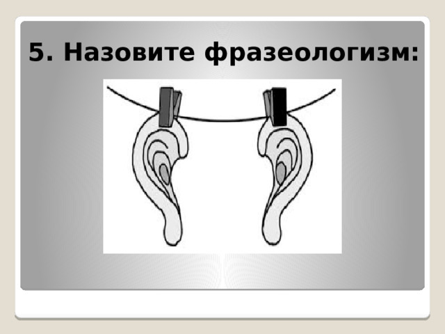 5. Назовите фразеологизм: 