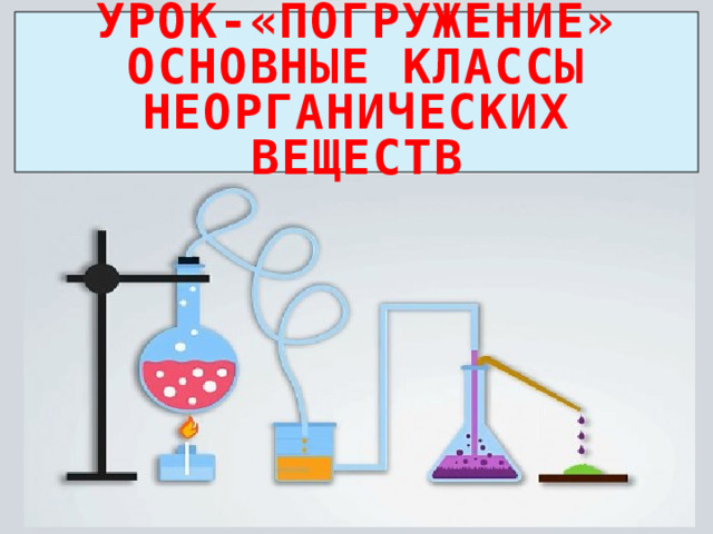 Урок-«погружение» Основные классы неорганических веществ  
