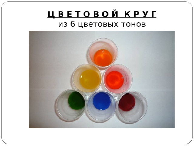 Ц В Е Т О В О Й К Р У Г  из 6 цветовых тонов 