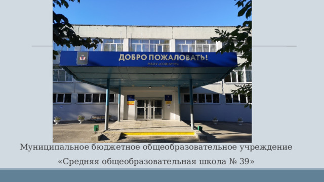 Муниципальное бюджетное общеобразовательное учреждение «Средняя общеобразовательная школа № 39» 