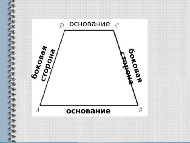 боковая сторона боковая сторона основание основание 