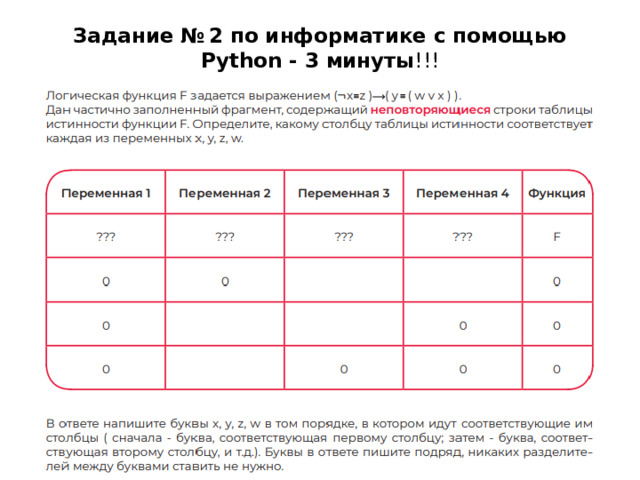 Задание № 2 по информатике с помощью Python - 3 минуты !!!   