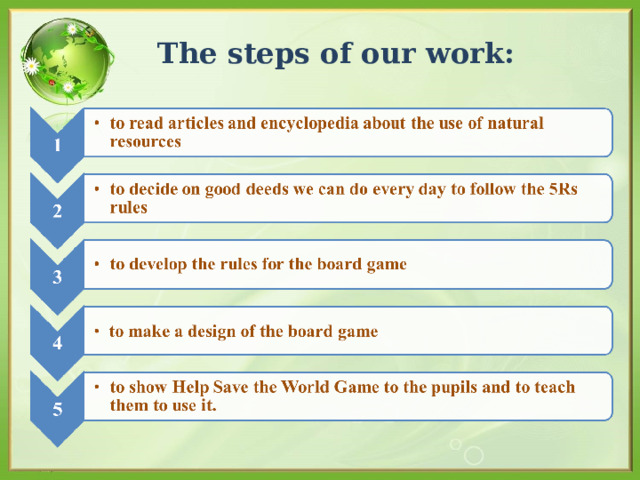 The steps of our work:      