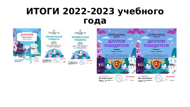 ИТОГИ 2022-2023 учебного года 
