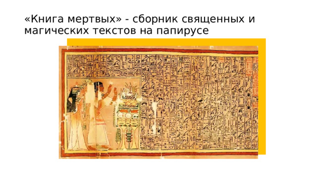 «Книга мертвых» - сборник священных и магических текстов на папирусе 