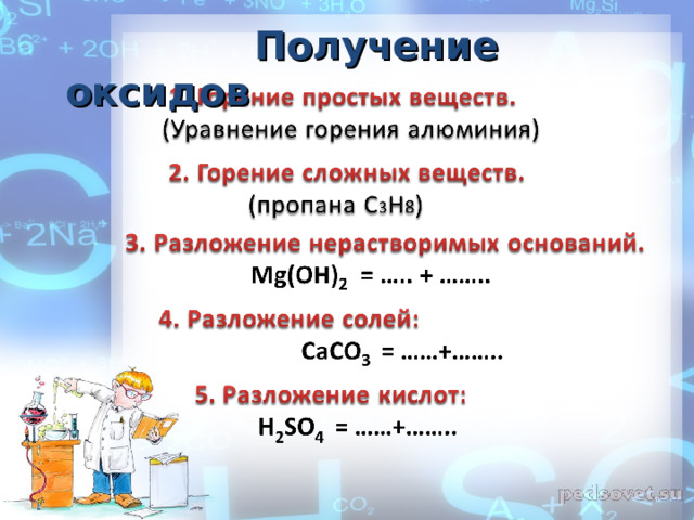  Получение оксидов    