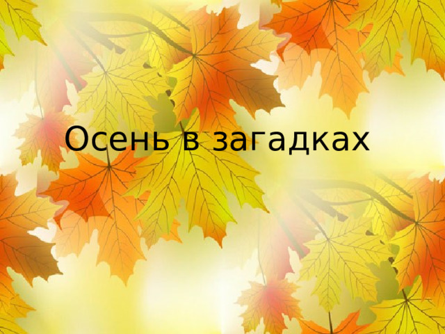 Осень в загадках 