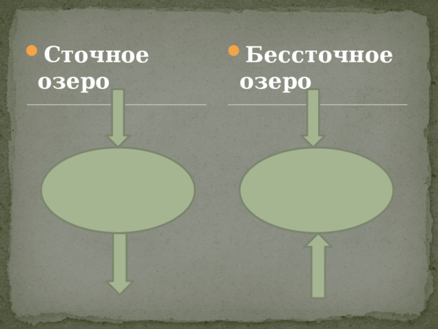 Сточное озеро Бессточное озеро 