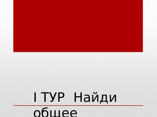 I ТУР Найди общее 