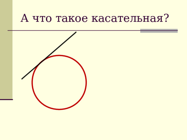А что такое касательная? 