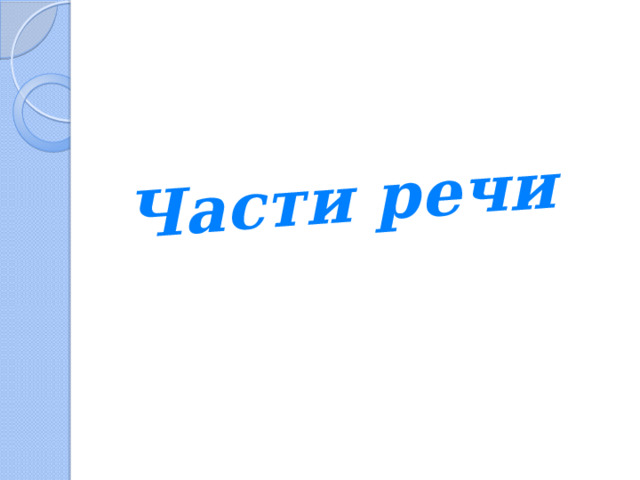 Части речи  