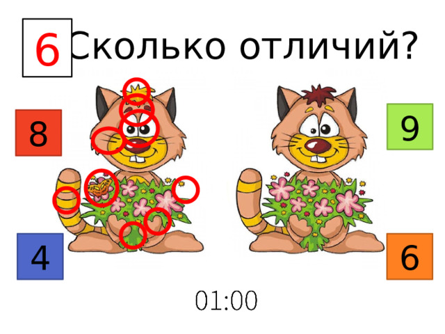6 Сколько отличий? 9 8 4 6 