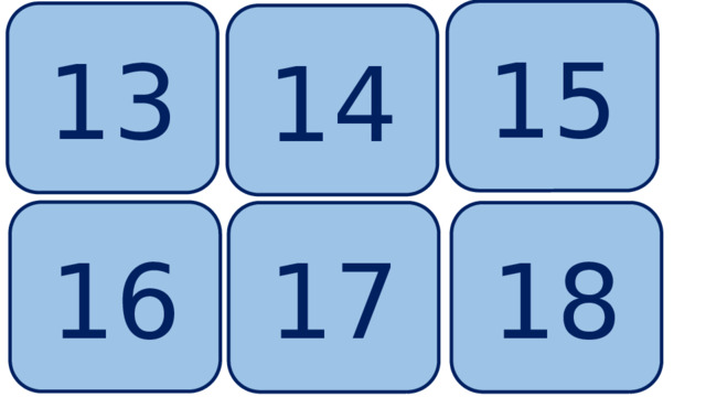 15 13 14 16 17 18 