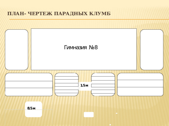 План- чертеж парадных клумб   