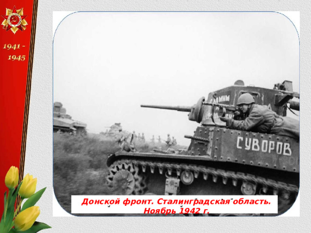 Донской фронт. Сталинградская область. Ноябрь 1942 г. 