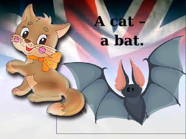 A cat – a bat.  