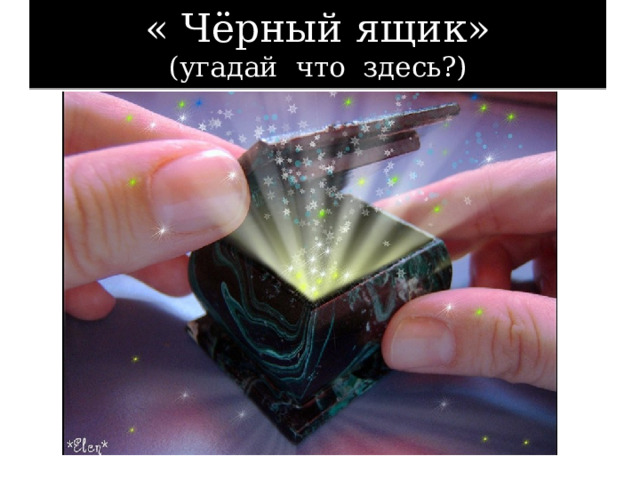 « Чёрный ящик»  (угадай что здесь?) 