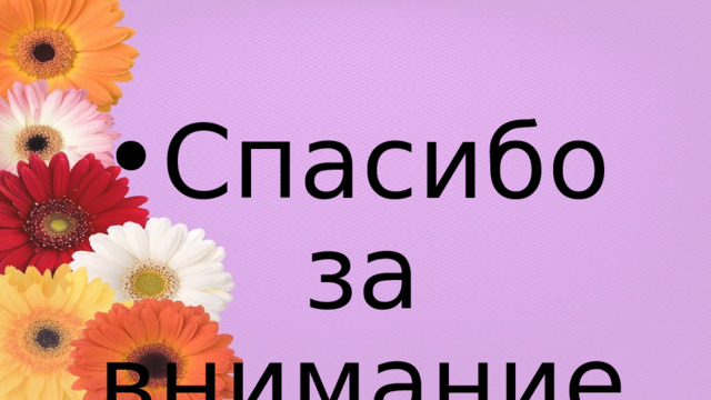 Спасибо за внимание 