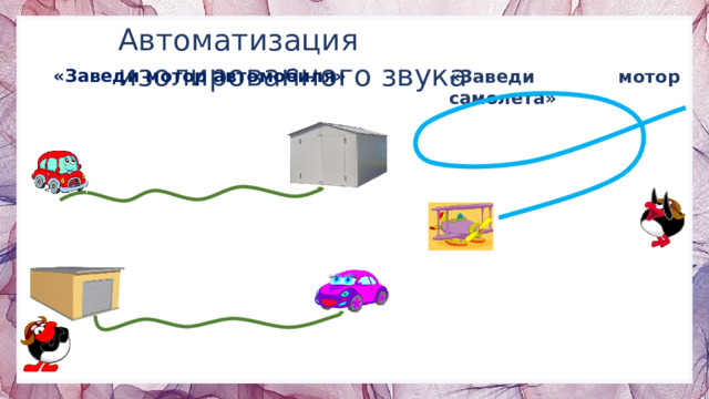 Автоматизация изолированного звука «Заведи мотор автомобиля» «Заведи мотор самолета» 