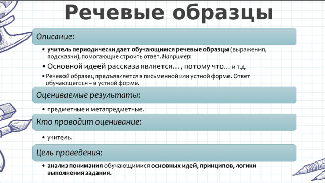 Речевые образцы 