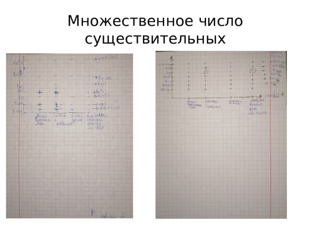 Множественное число существительных 