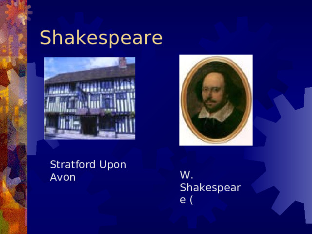Shakespeare Stratford Upon Avon W. Shakespeare ( 
