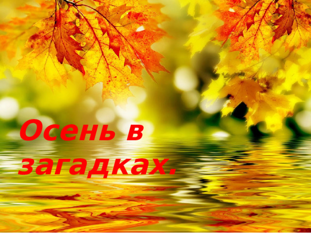 Осень в загадках. 