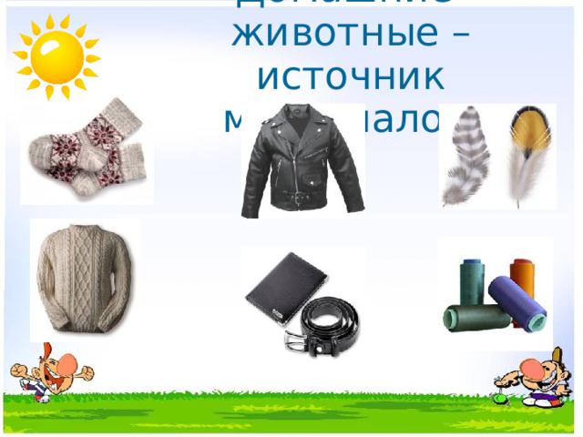 Домашние животные – источник материалов. 
