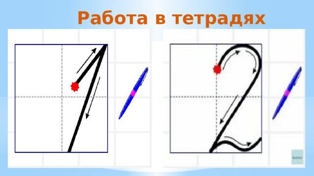Работа в тетрадях 