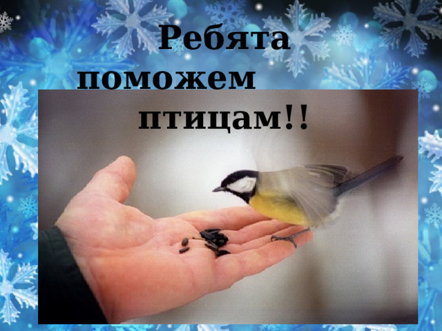 Ребята поможем птицам!!  