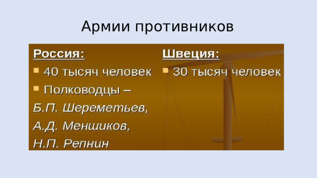  Армии противников 