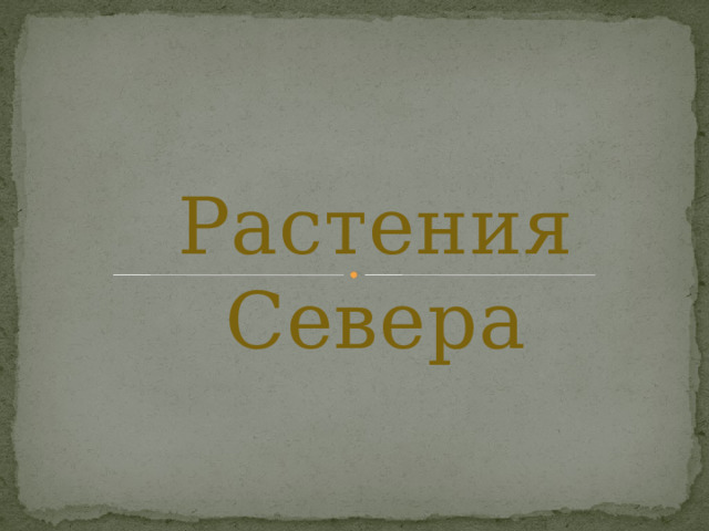 Растения Севера 