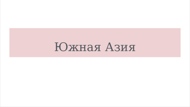 Южная  Азия 