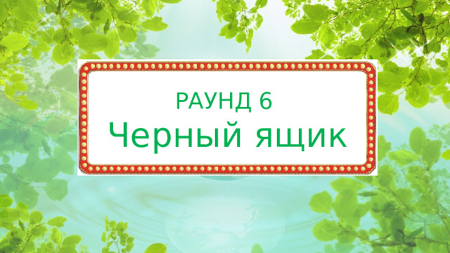 РАУНД 6 Черный ящик  