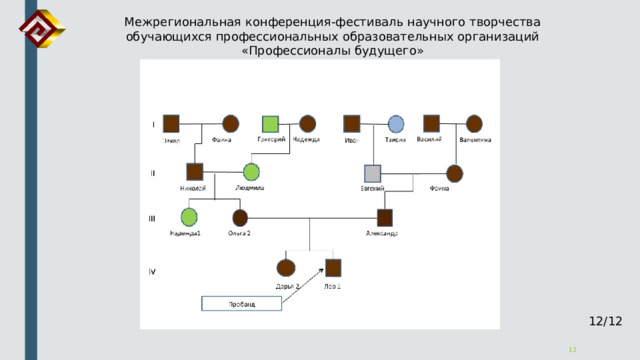 Межрегиональная конференция-фестиваль научного творчества обучающихся профессиональных образовательных организаций «Профессионалы будущего» 12/12  