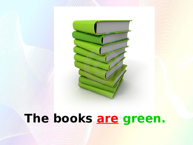The books are  green.  
