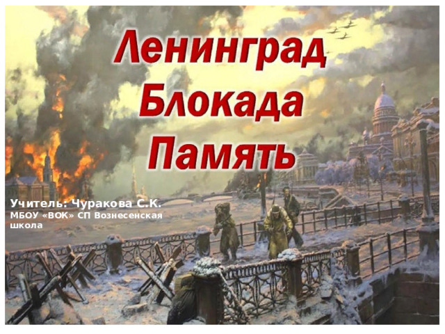 Учитель: Чуракова С.К. МБОУ «ВОК» СП Вознесенская школа 