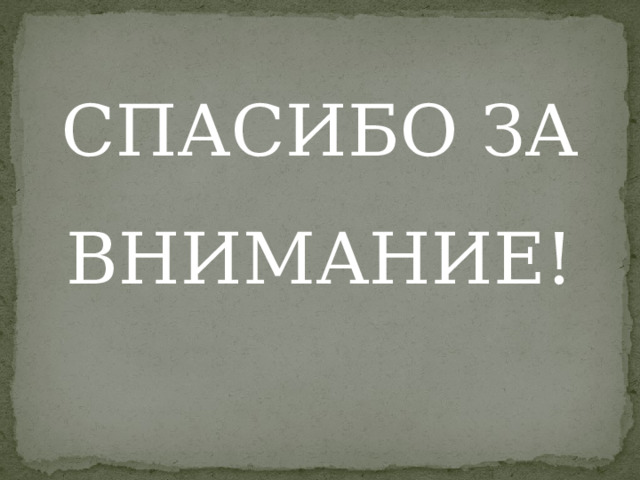 СПАСИБО ЗА ВНИМАНИЕ! 