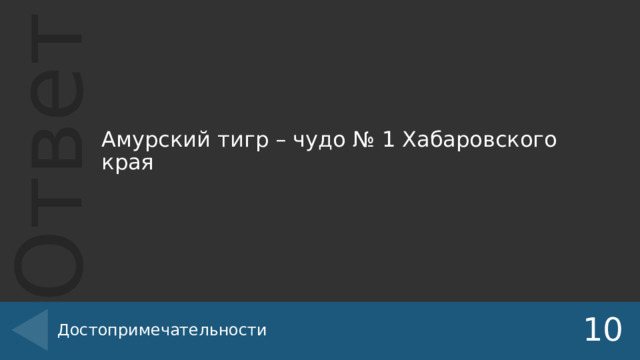 Амурский тигр – чудо № 1 Хабаровского края Достопримечательности 10 