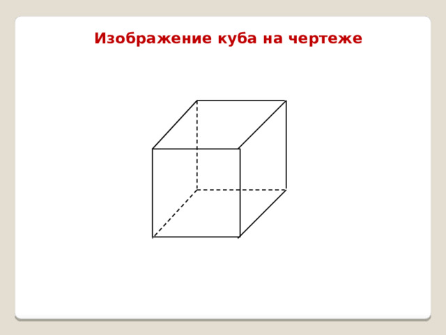 Изображение куба на чертеже 