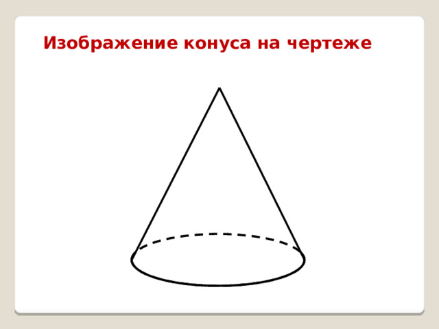 Изображение конуса на чертеже 