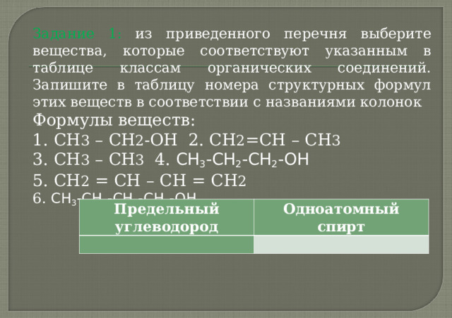 ЭТАНОЛ (винный спирт) С 2 Н 5 ОН  – бесцветная жидкость, с запахом спирта, хорошо смешивается с водой, ядовитое наркотическое вещество. 