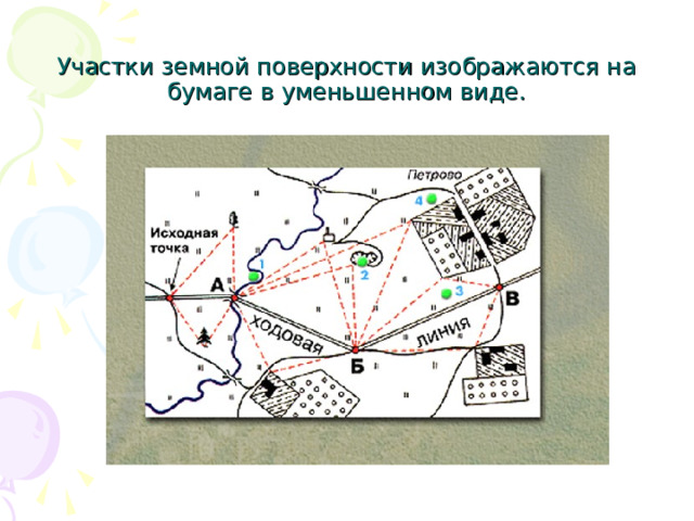 Участки земной поверхности изображаются на бумаге в уменьшенном виде. 