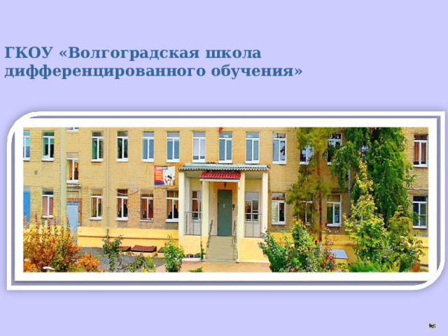  ГКОУ «Волгоградская школа дифференцированного обучения» 