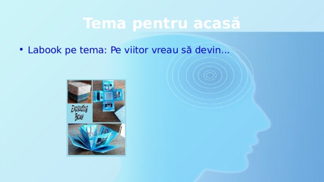 Tema pentru acasă Labook pe tema: Pe viitor vreau să devin... 