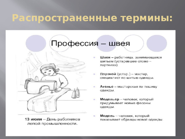 Распространенные термины: 