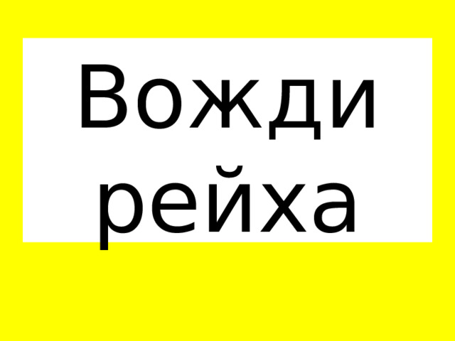 Вожди рейха 