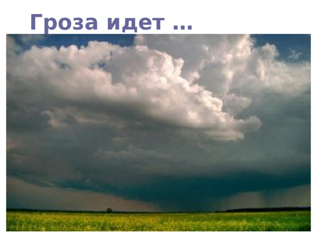 Гроза идет … 